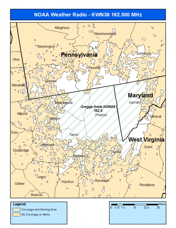 KWN36 Coverage Map
