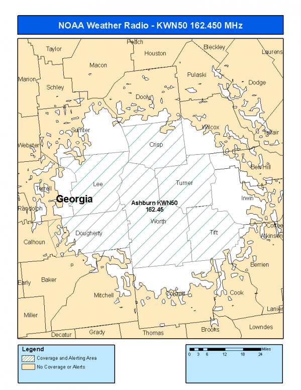 KWN50 Coverage Map