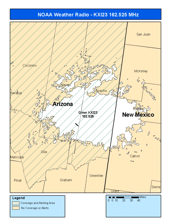 KXI23 Coverage Map
