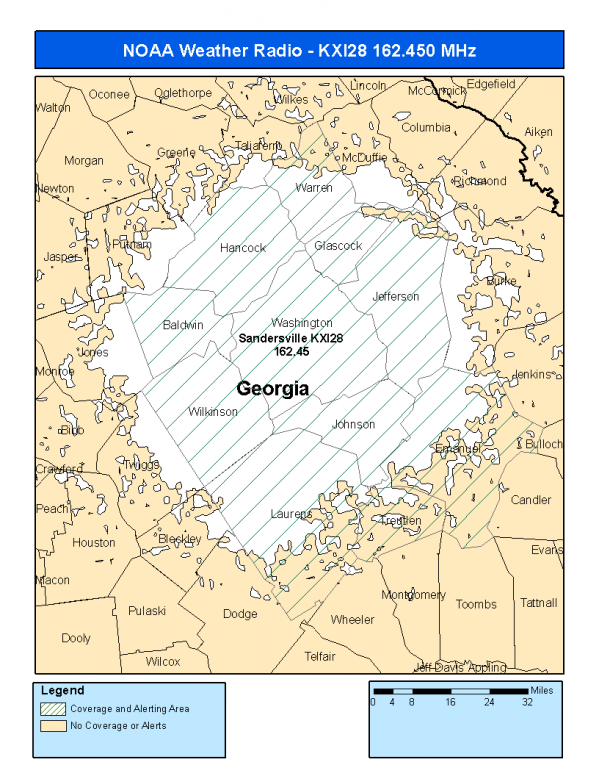 KXI28 Coverage Map