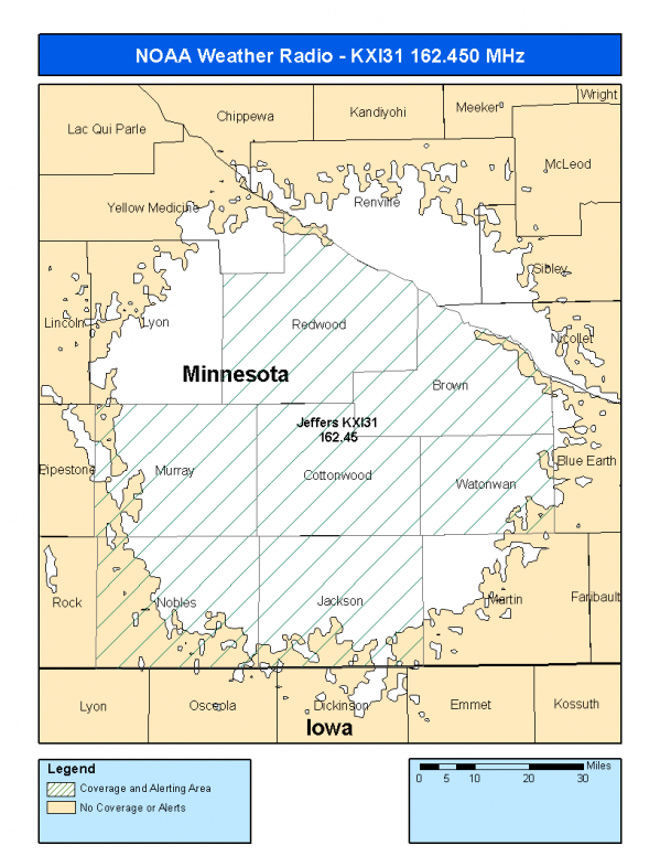 KXI31 Coverage Map