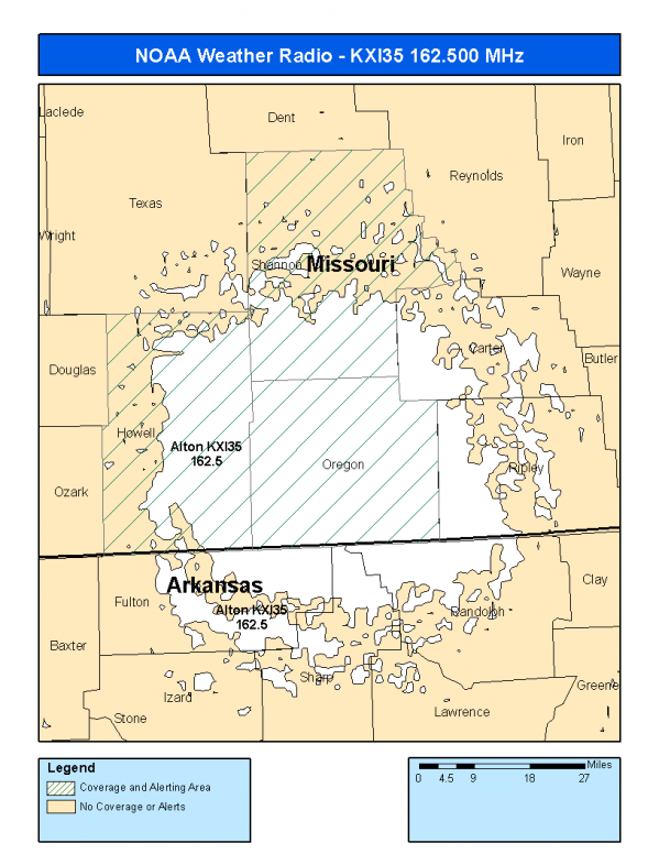KXI35 Coverage Map