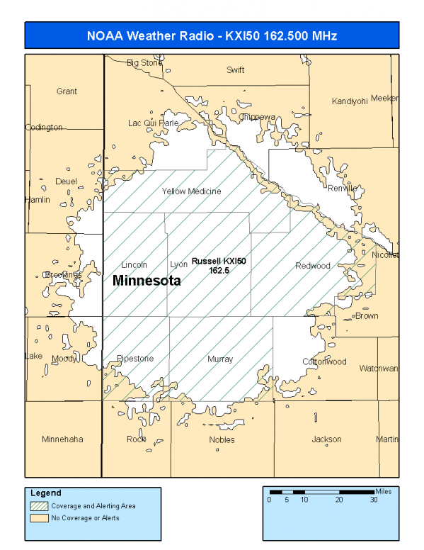 KXI50 Coverage Map