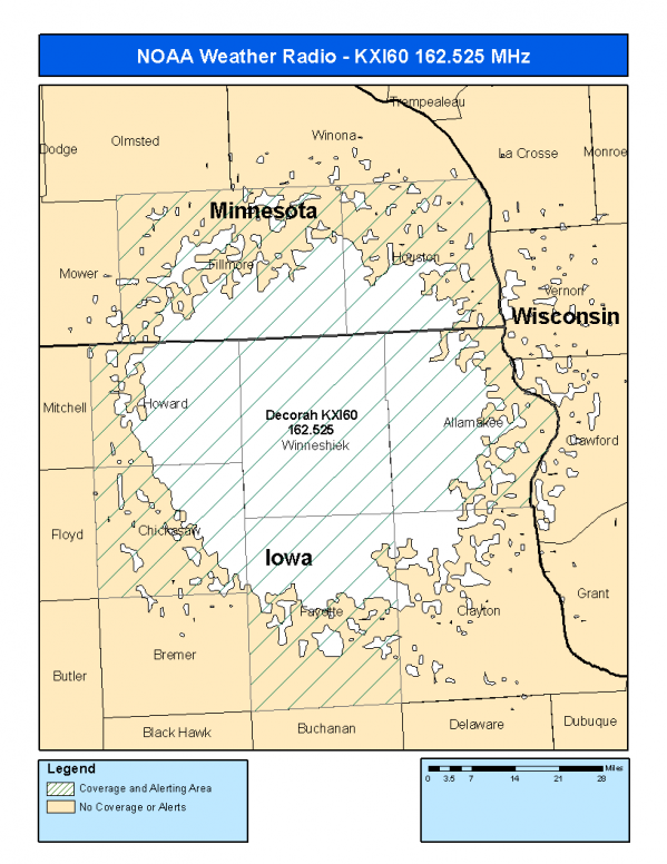 KXI60 Coverage Map