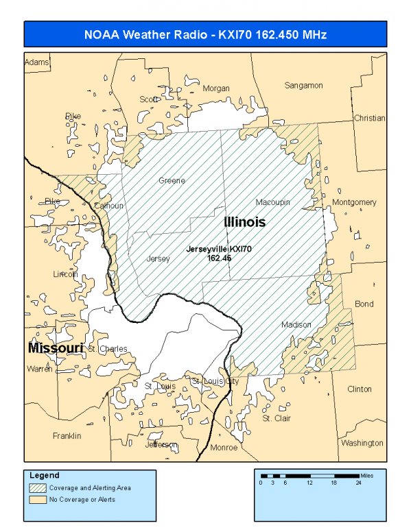 KXI70 Coverage Map