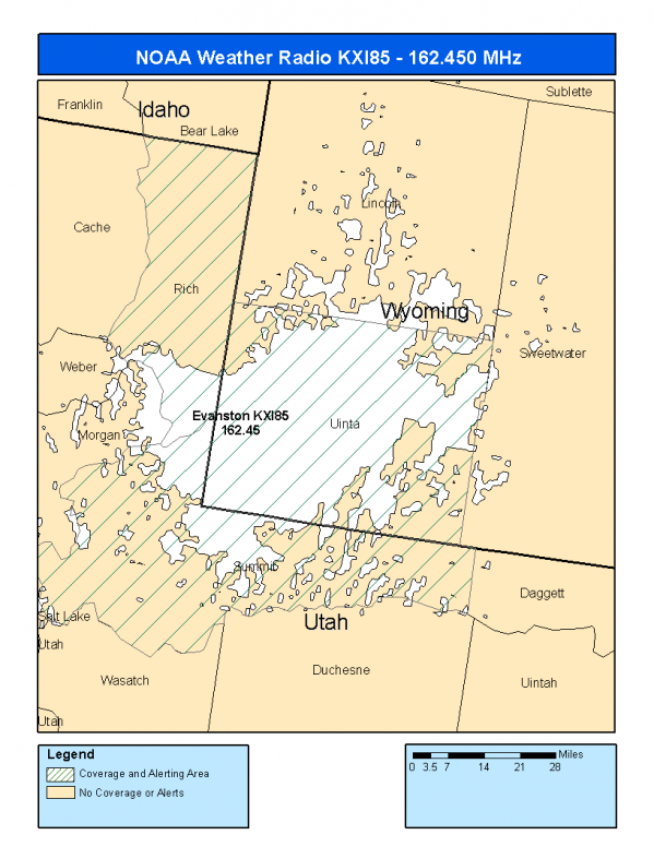 KXI85 Coverage Map