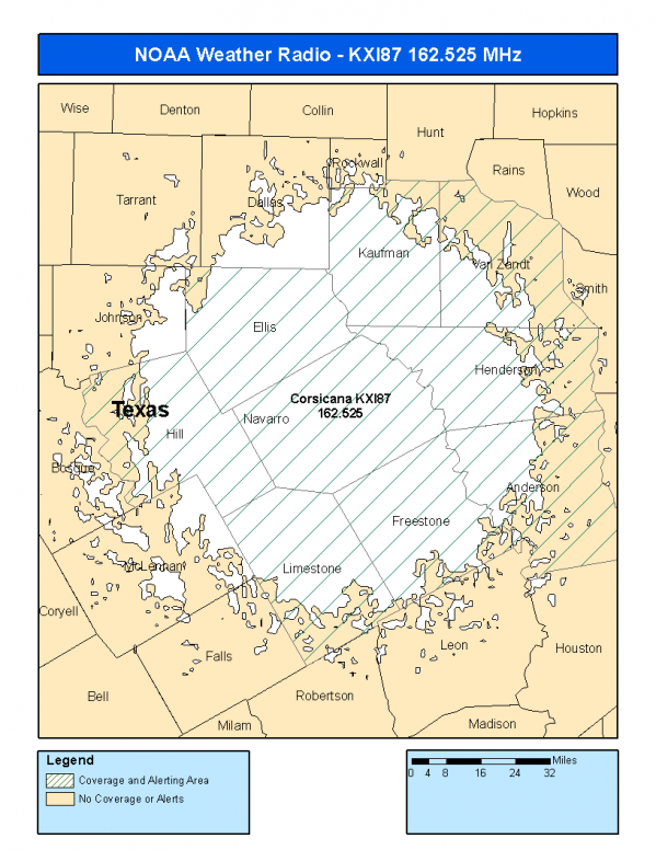 KXI87 Coverage Map
