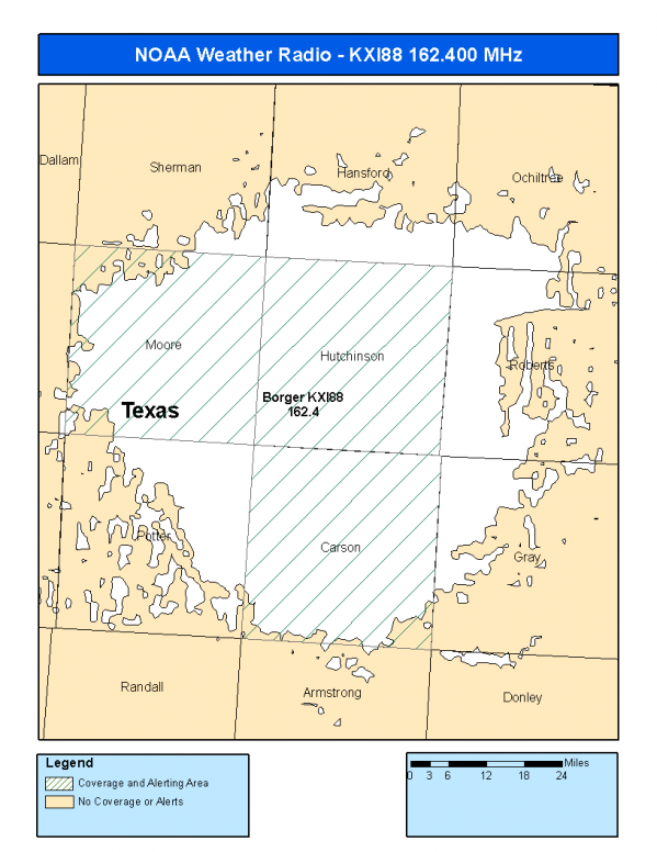 KXI88 Coverage Map