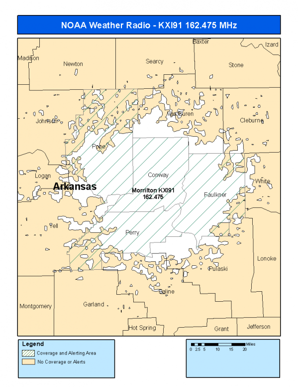 KXI91 Coverage Map
