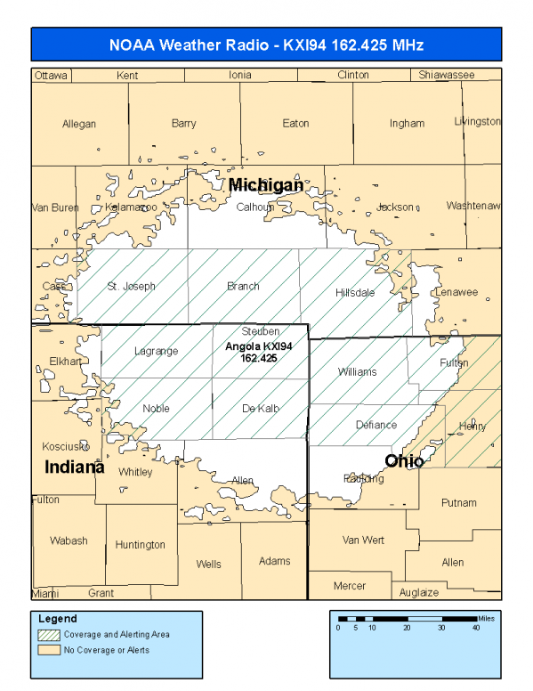 KXI94 Coverage Map