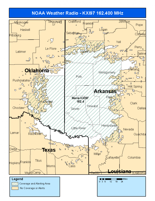 KXI97 Coverage Map