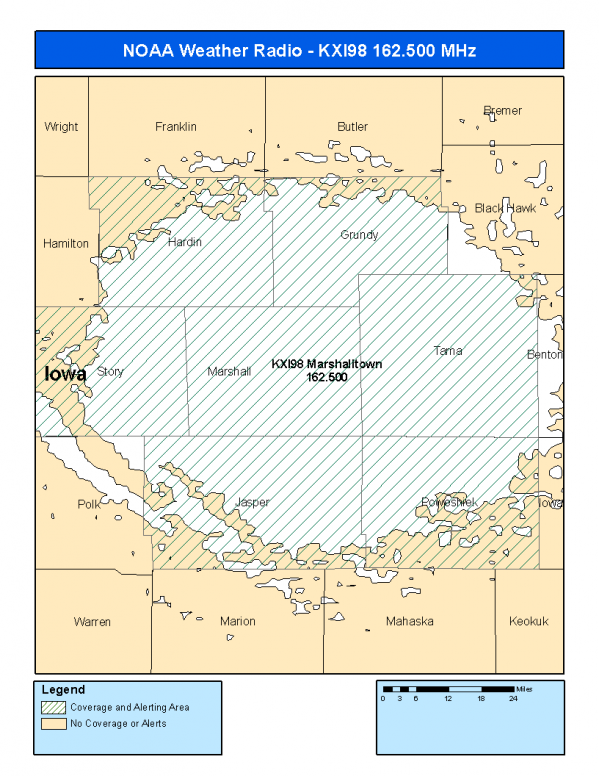 KXI98 Coverage Map