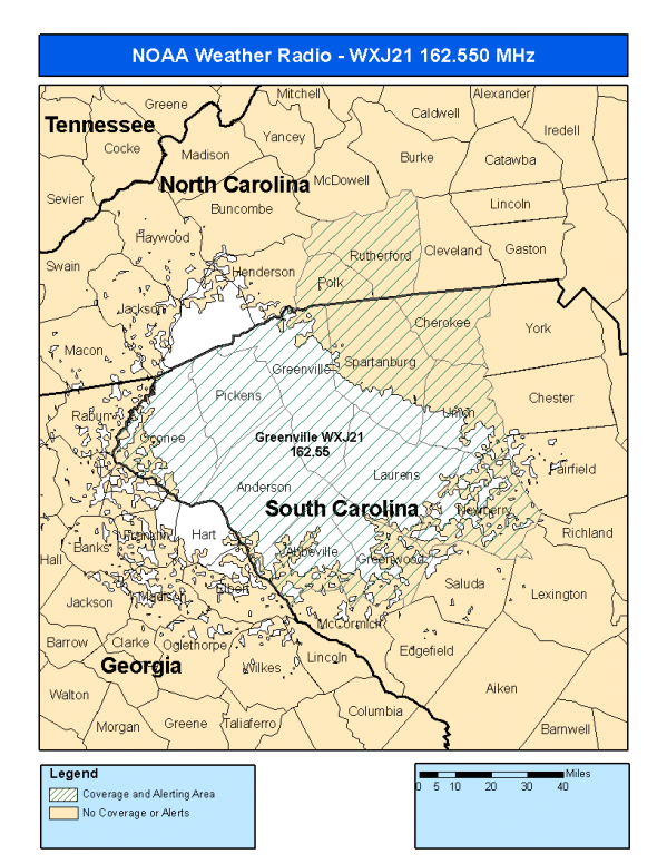WXJ21 Coverage Map