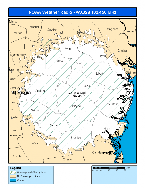 WXJ28 Coverage Map