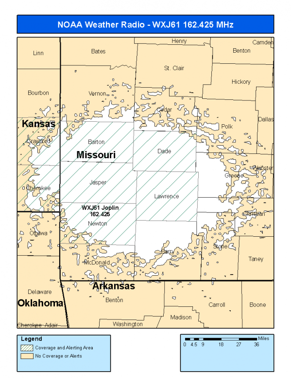 WXJ61 Coverage Map