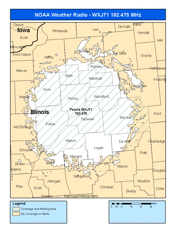 WXJ71 Coverage Map