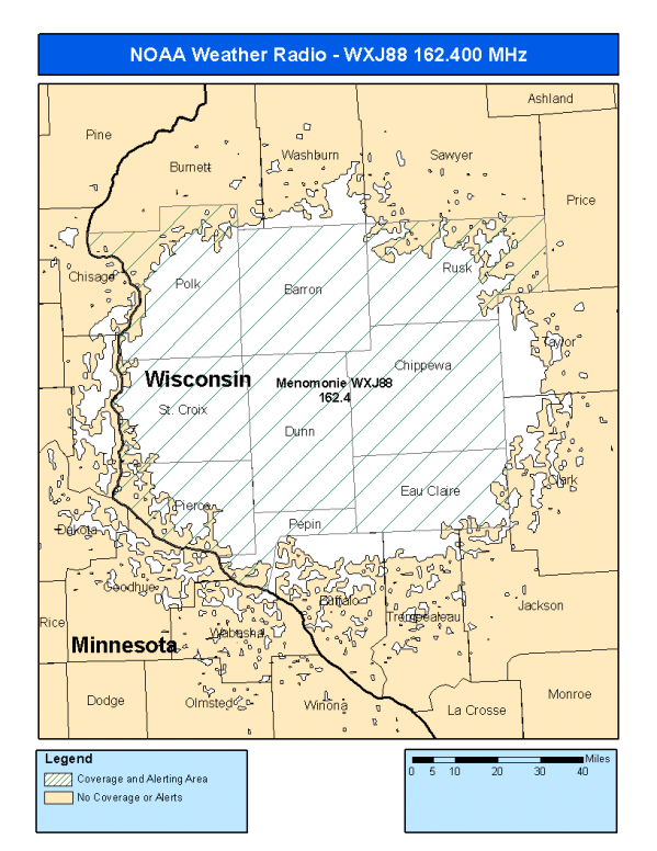 WXJ88 Coverage Map