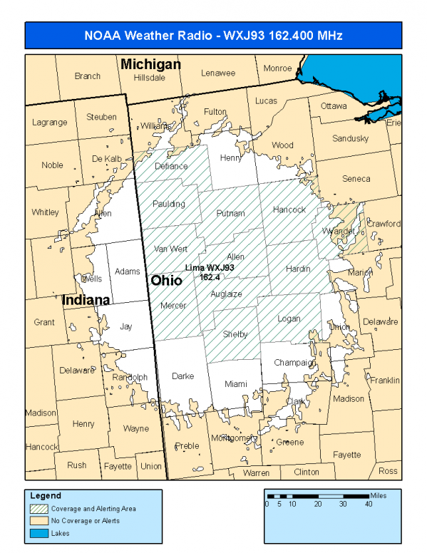 WXJ93 Coverage Map