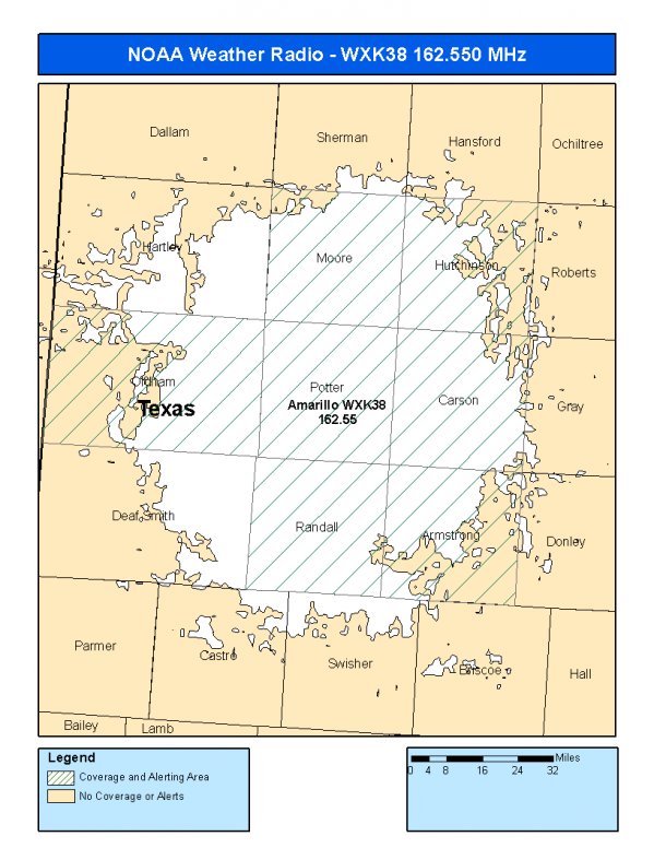 WXK38 Coverage Map
