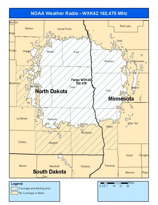 WXK42 Coverage Map
