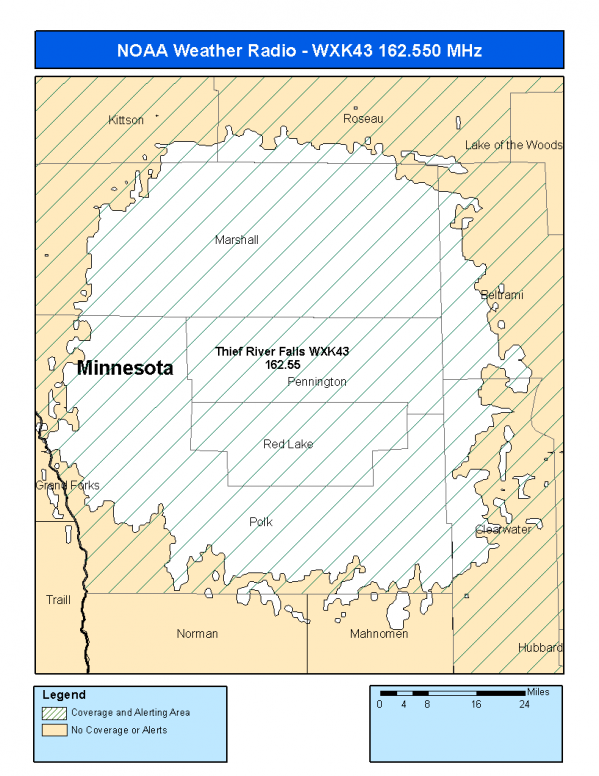 WXK43 Coverage Map