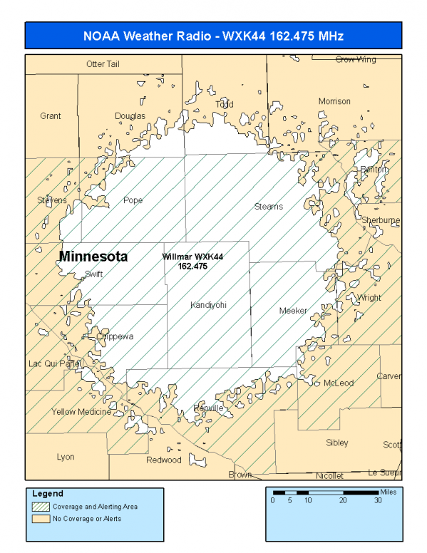 WXK44 Coverage Map