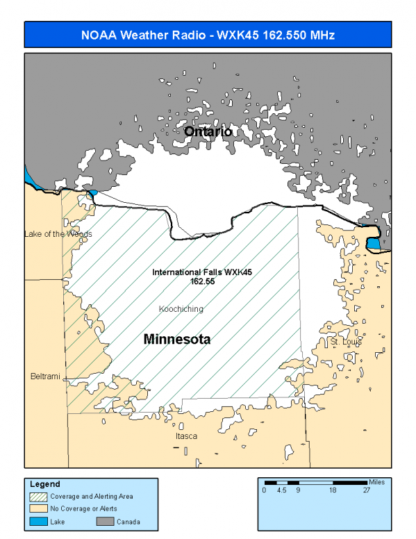 WXK45 Coverage Map