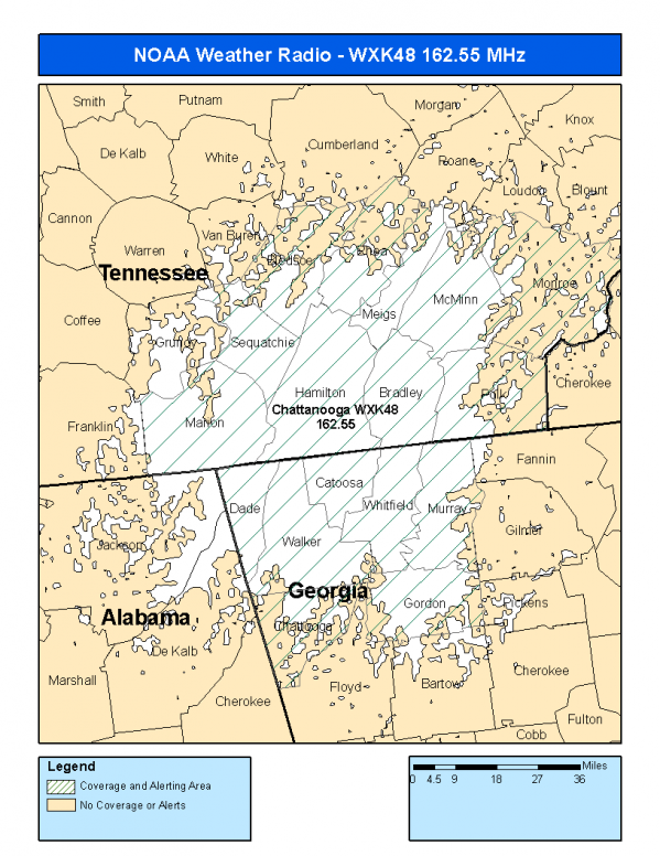 WXK48 Coverage Map
