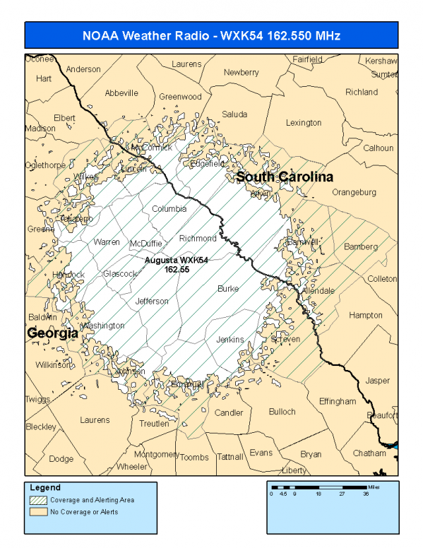 WXK54 Coverage Map