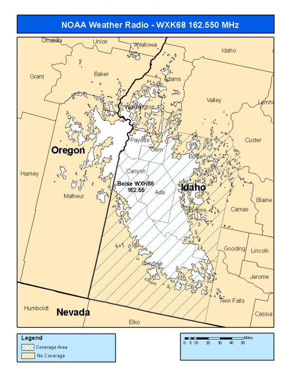 WXK68 Coverage Map
