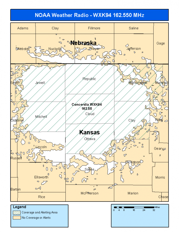 WXK94 Coverage Map