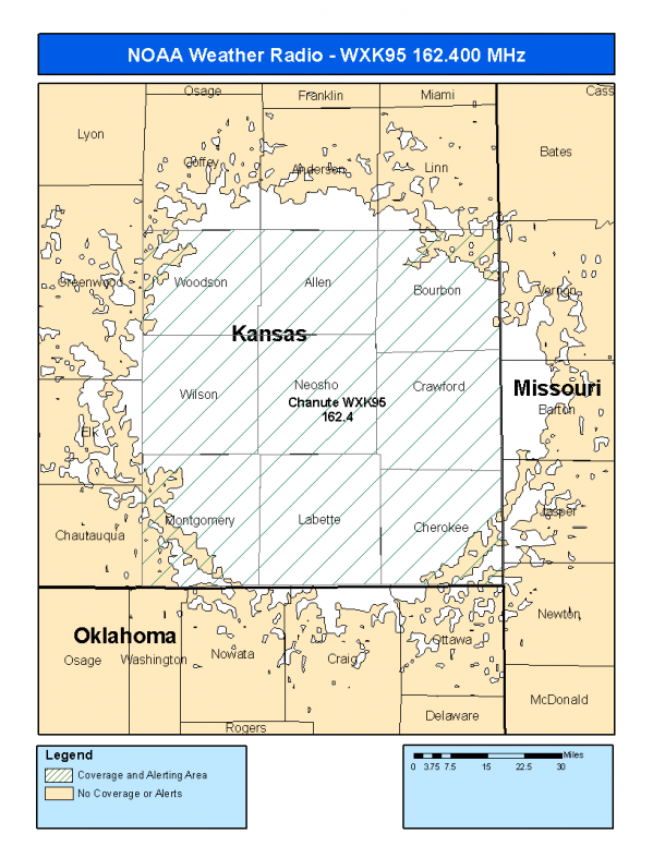 WXK95 Coverage Map