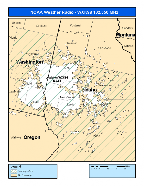 WXK98 Coverage Map