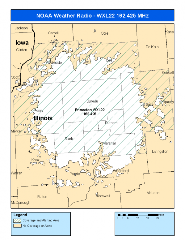 WXL22 Coverage Map