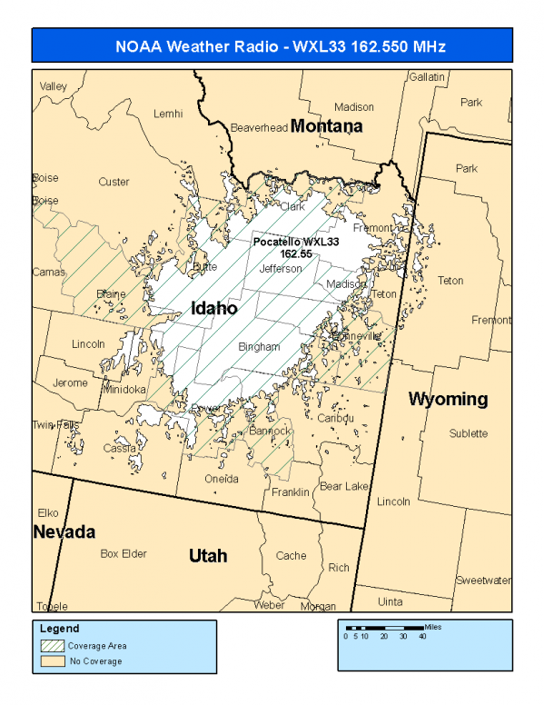WXL33 Coverage Map