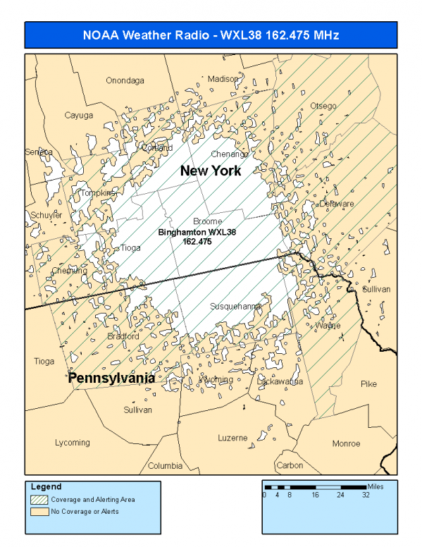 WXL38 Coverage Map