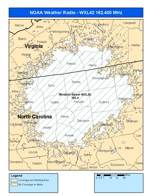 WXL42 Coverage Map