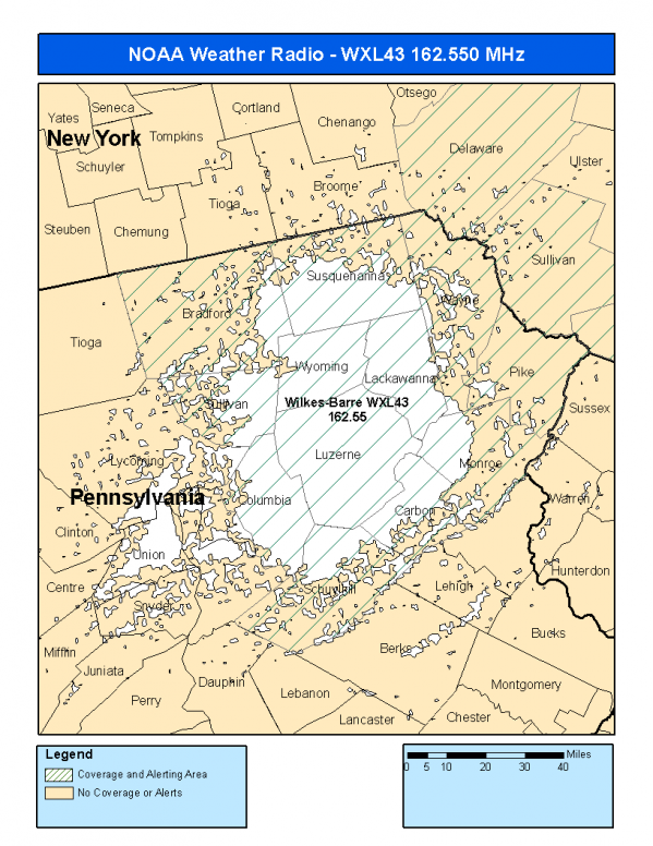 WXL43 Coverage Map