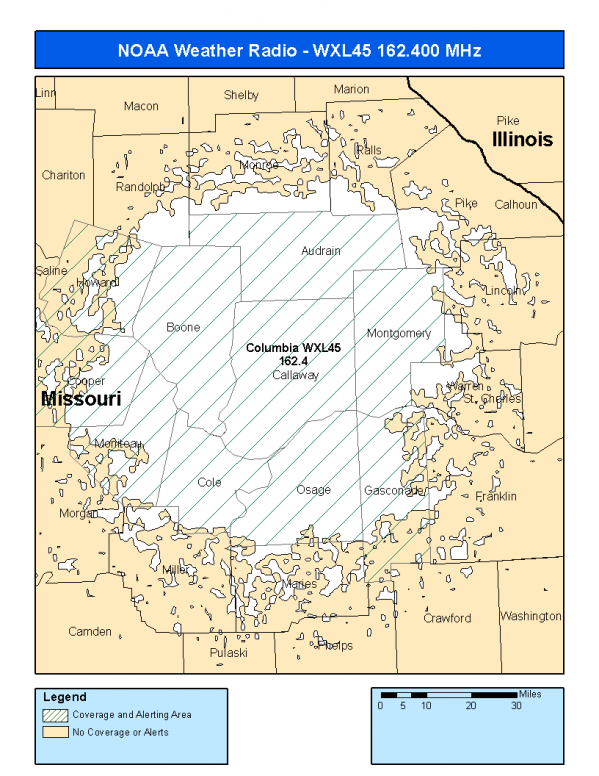 WXL45 Coverage Map