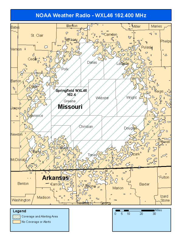 WXL46 Coverage Map