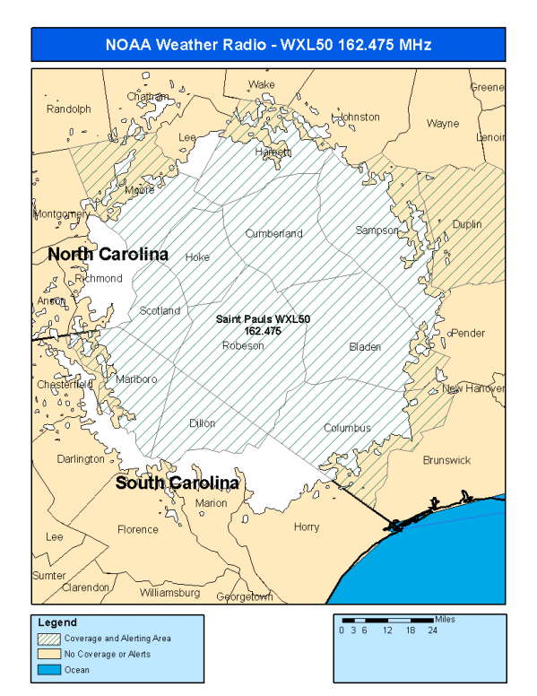 WXL50 Coverage Map