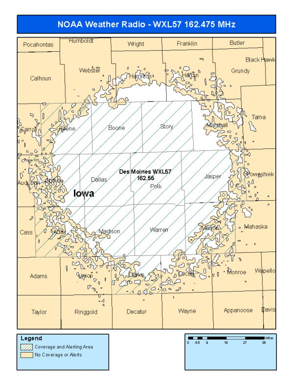 WXL57 Coverage Map