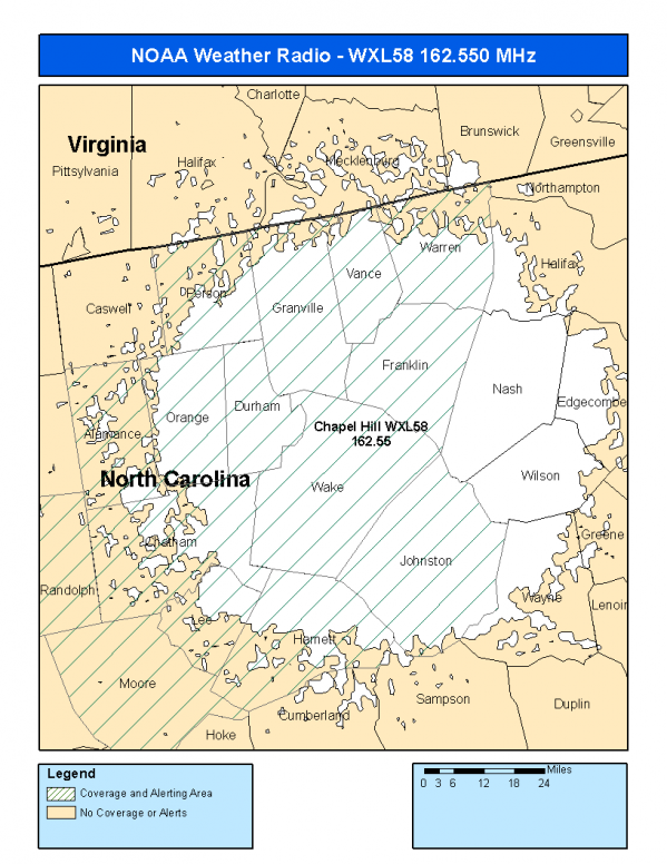 WXL58 Coverage Map