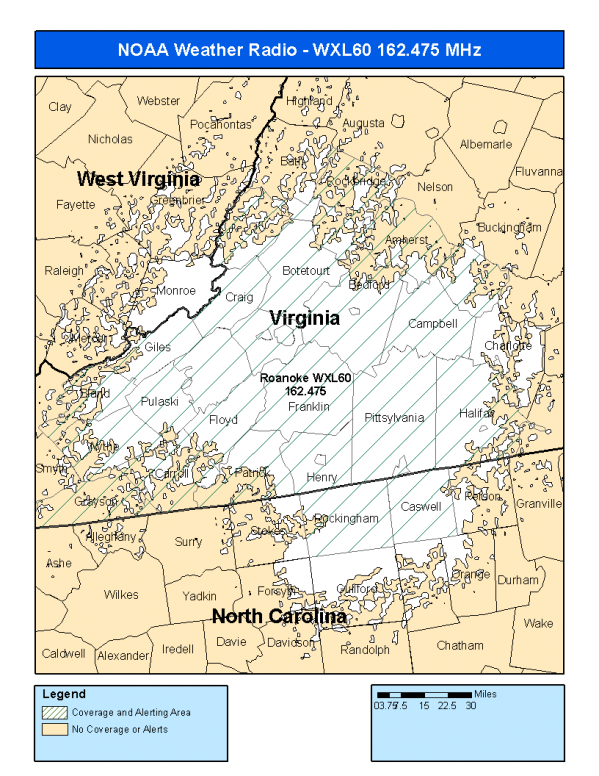 WXL60 Coverage Map