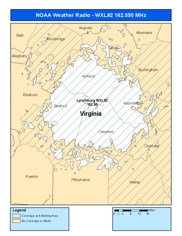 WXL92 Coverage Map