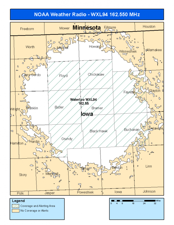 WXL94 Coverage Map