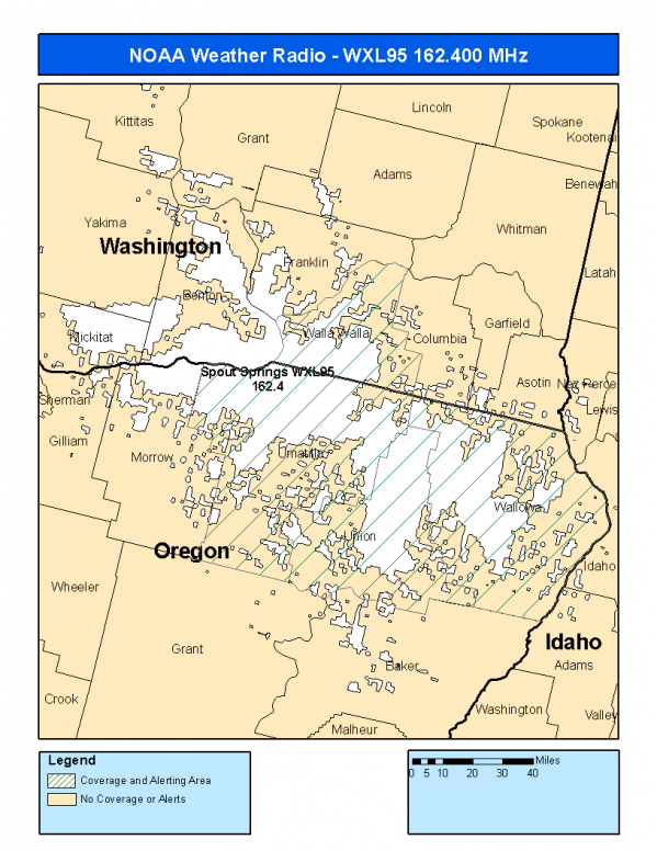 WXL95 Coverage Map