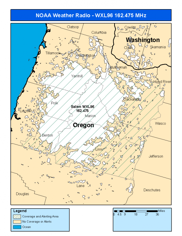 WXL96 Coverage Map