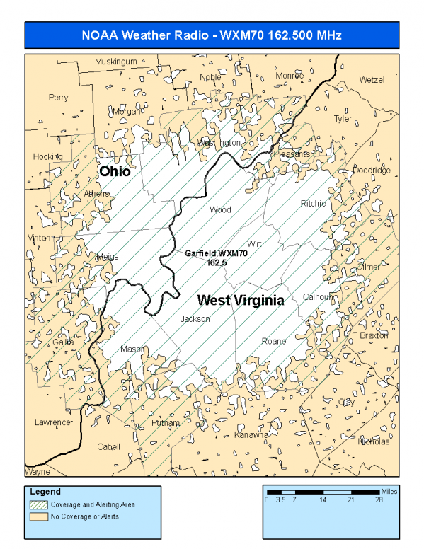 WXM70 Coverage Map