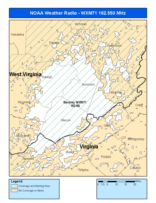 WXM71 Coverage Map